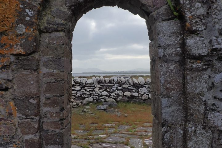 a close up of a stone building
