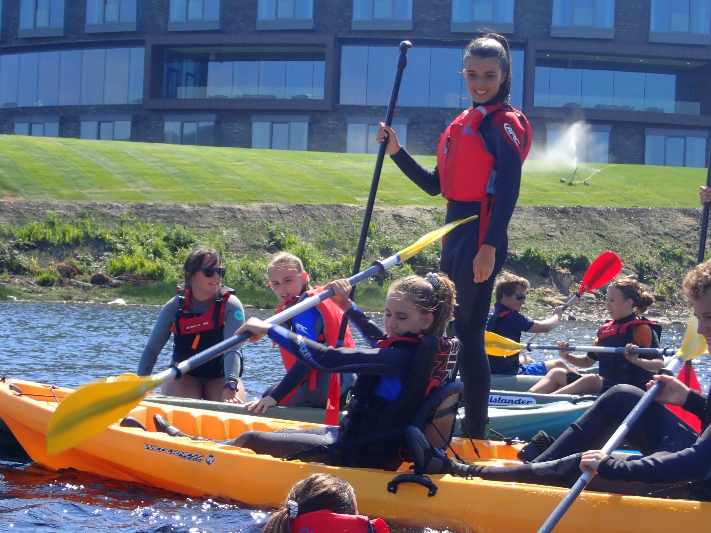 during a kayak class